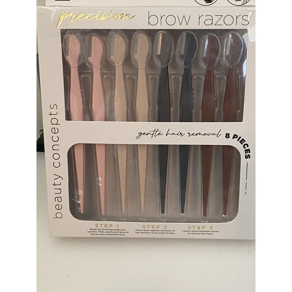 Beauty‎ Concepts 8 Pk Precision Eyebrow Razors Ultra Precise Grooming New In Box